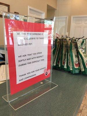 Compassionate sign posted when someone was losing their pet