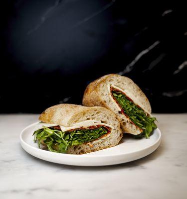 Spicy salame panino