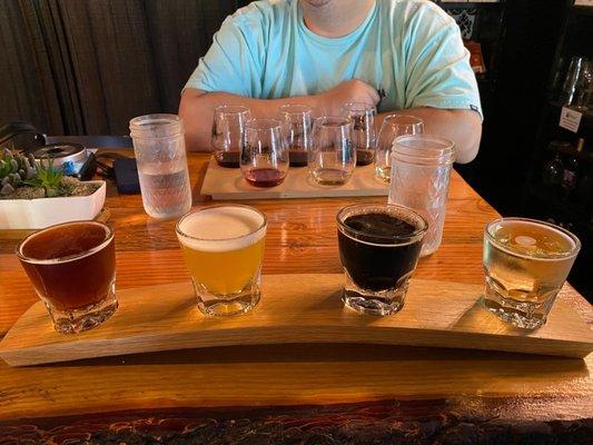 Beer and wine flights.