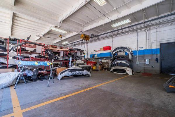 Wide Shot of Body Repair Area