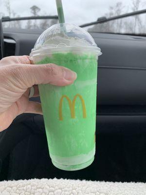 Very green Shamrock shake