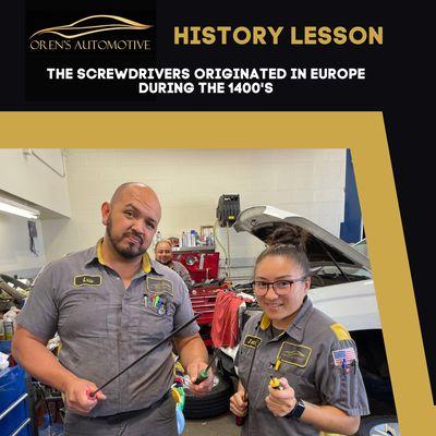 Did you know that Screwdrivers originated in Europe during the 1400s? It's amazing how tools have evolved over time! Our shop wouldn't exist