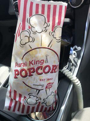 Free popcorn - yum!