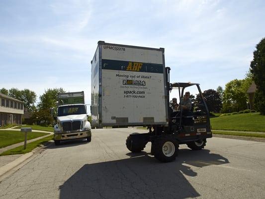 First Relo-Cube being removed and placed