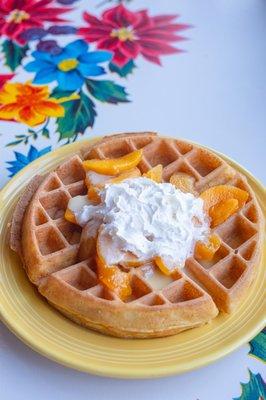 GA Peaches & Cream Waffle Breakfast