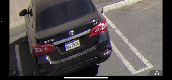 We can clearly see a license plate from about 50 feet away