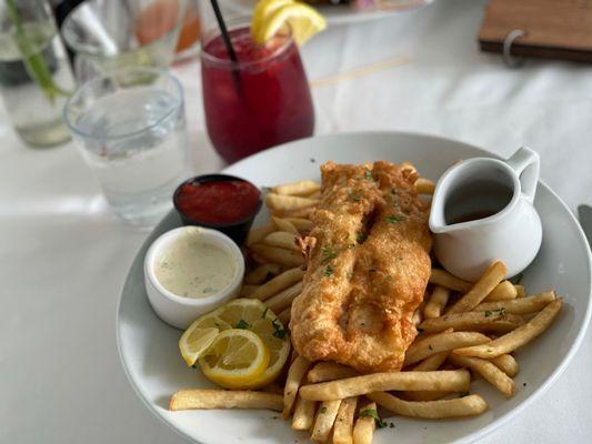 Fish and chips lunch