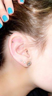 Helix piercing