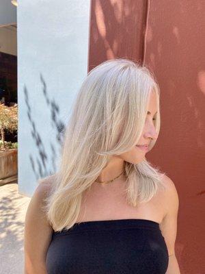 Platinum blonde goddess! Hair by Dee