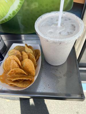 Nachos and horchata