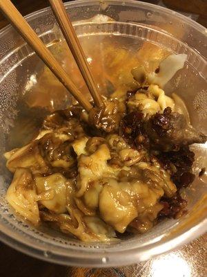 Spicy wontons