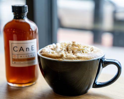 Sweetie Pie | CAnE Collective sweet potato syrup, espresso, milk, topped with housemade vegan maple whipped cream | *fall seasonal*