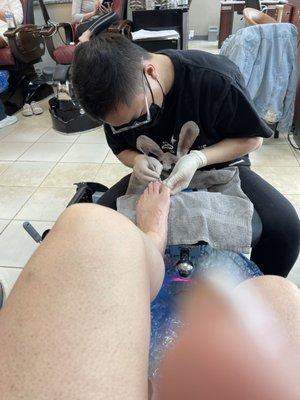 Pedicure just right !