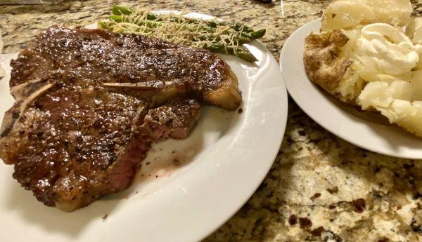 This $20.00 aged porterhouse was well worth every penny.