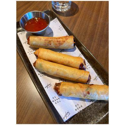 Fairfax Brew Co's Lumpia with sweet chili sauce.