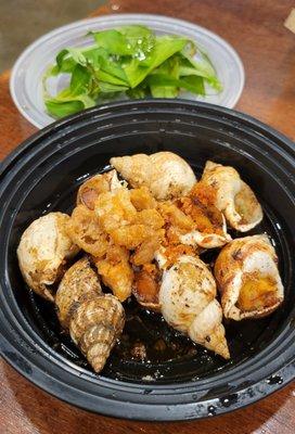 F-09 Whelks with Garlic Butter, $9.75 - 2 Stars