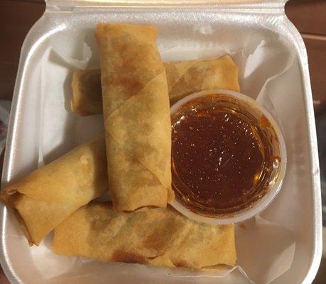 Vegetable egg rolls.