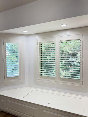 Basswood Plantation Shutters 
2 1/2" Louver 
Custom Color Match to trim in the home