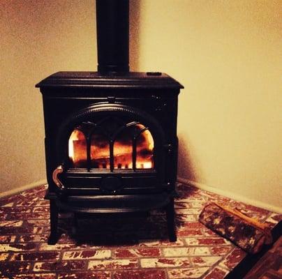 Here is our Jotul F3 from Columbia Housewarmers!