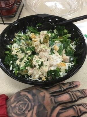 Bomb tuna salad chop up