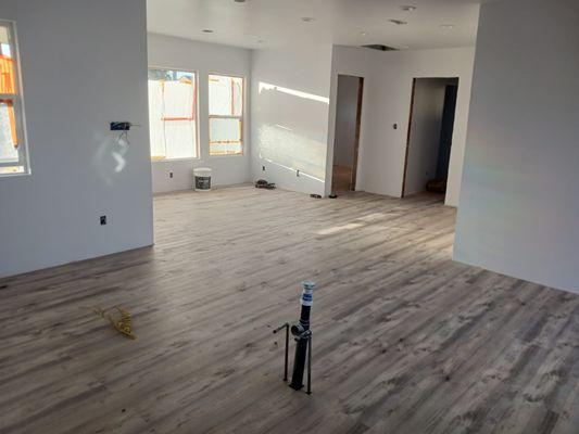 Floor drywall and paint