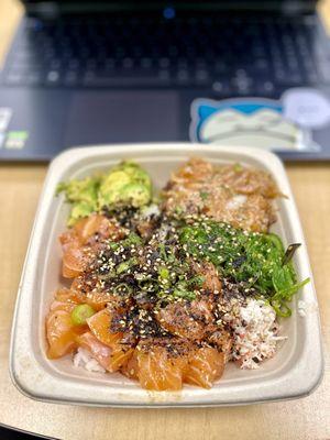 3 Scoops of Salmon Poke Bowl