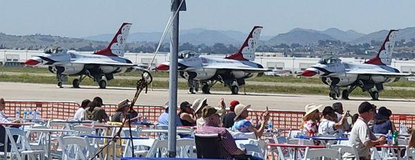 U.S. Air Force Thunderbirds. There was an airshow this past weekend. There was also a record-breaking crowd this year.