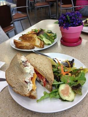 Grilled cheese and chicken salad salad! Ama-za-zing!