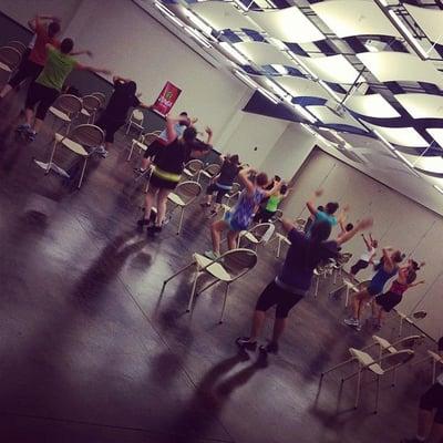 Zumba Sentao class hard at work