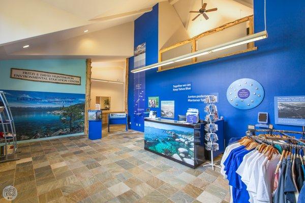 Visit our education center and store to learn about Lake Tahoe and shop for Keep Tahoe Blue merchandise.