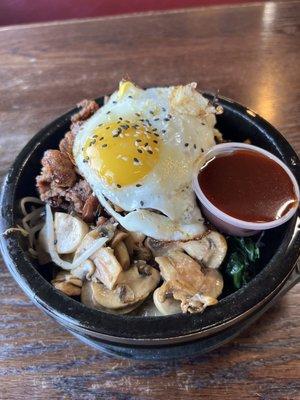 Beef and pork bibimbap