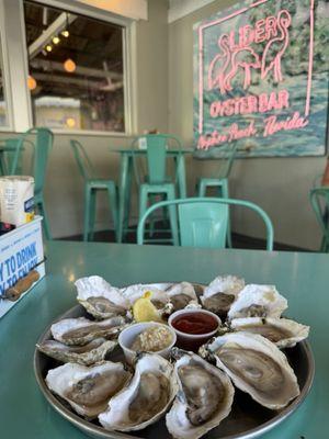 Dozen oysters. Market price and ended up only being $22!