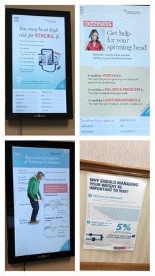 Information posters in examination room