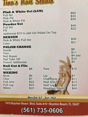 Price list