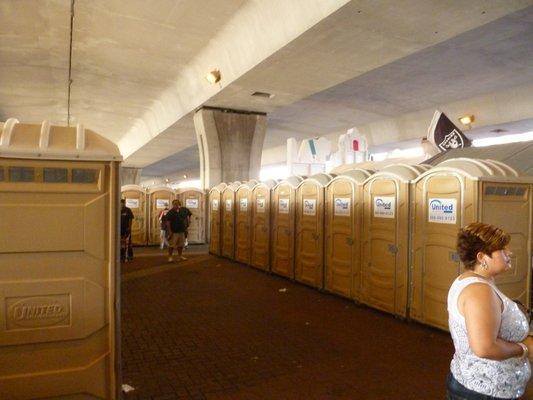 Miles and miles of porta potties