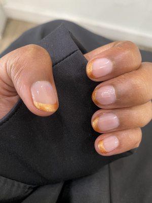 Gel French Nails (Gold) by Thy