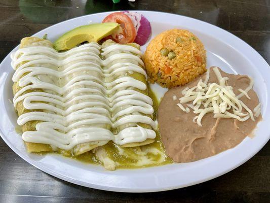 Enchiladas plate.