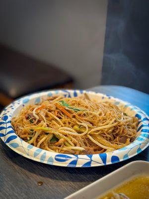 fried rice noodle with shredded pork