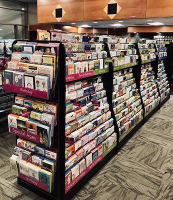 Largest and Best selection of Greeting Cards in Boston! 36 linear feet of browsing! Perfect for Birthdays and all Holidays.