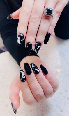 Gel -x Halloween nail art