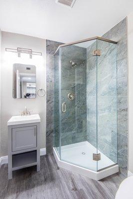 Built Custom Downstairs Shower, Remodel 11/20