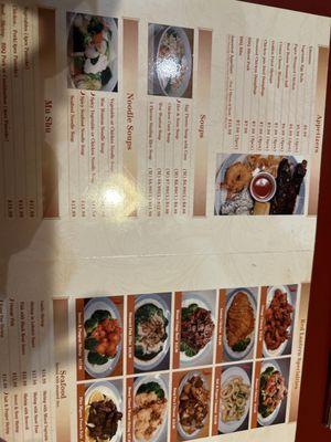 The menu