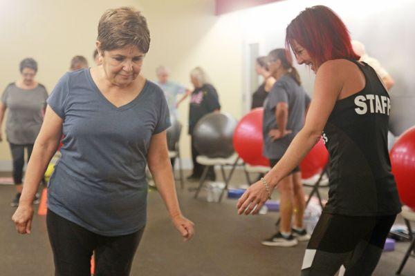 Silver Strong Stability is one of our fun senior/recovery classes. All classes are included in a Standard Membership of $20/month.