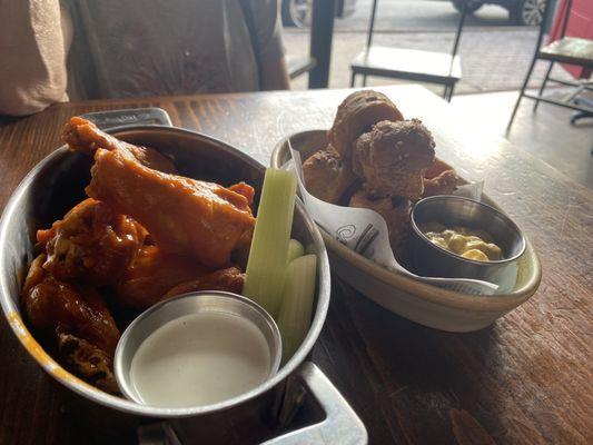 Traditional Wings Pigs in a Blanket