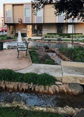 Outside seating area.