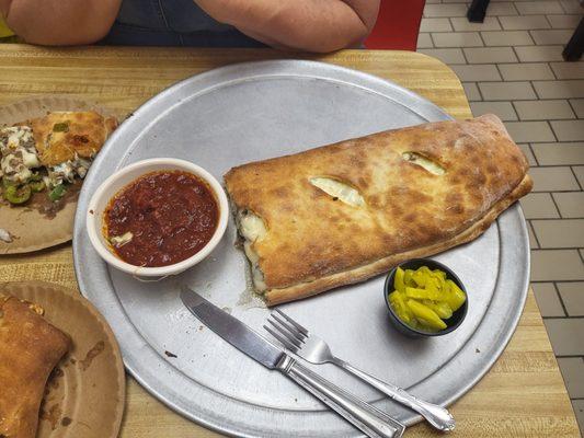 Cheese steak stromboli