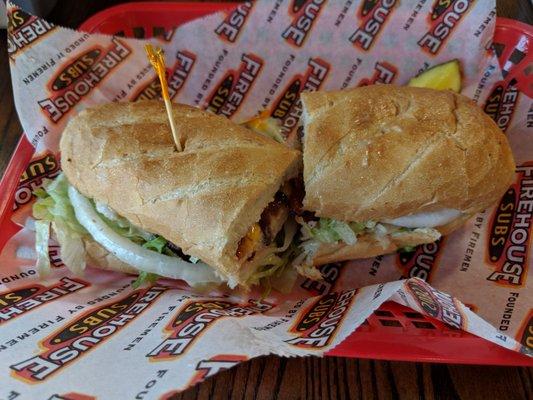 Turkey bacon ranch sub! Yummy peppercorn ranch dressing