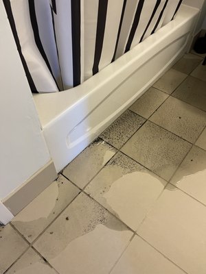 The drainpipe for the washer overflowed three times and flooded the bathroom with dirty water.