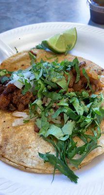 Spicy pork taco