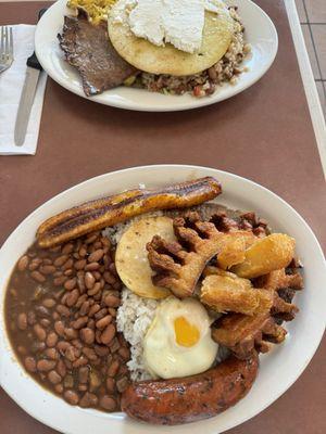 Bandeja Paisa with fried cassava